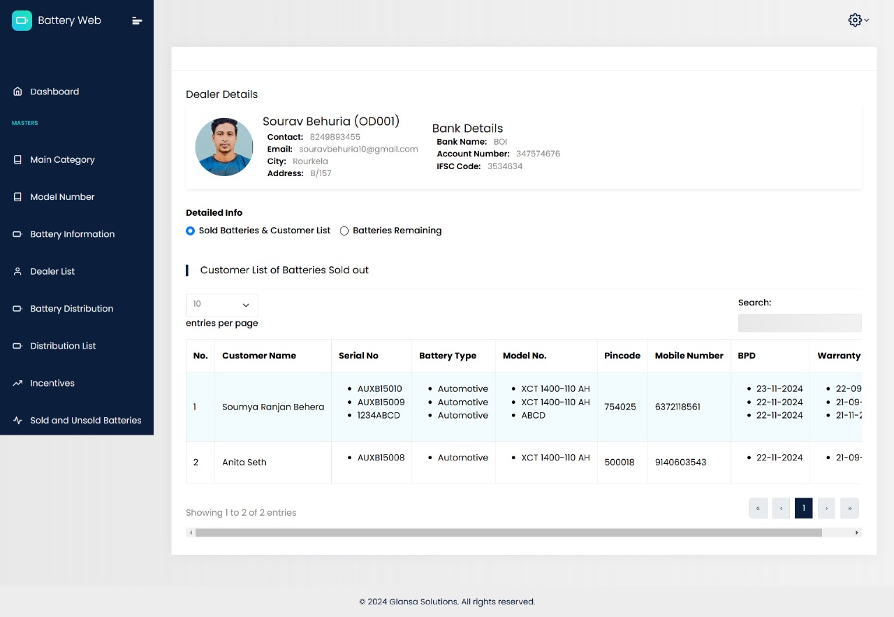 Battery Application Screenshot 3